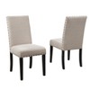 DOMETOUR Fabric Dining Chairs with Nailhead Trim Set of 2 - 2 of 4