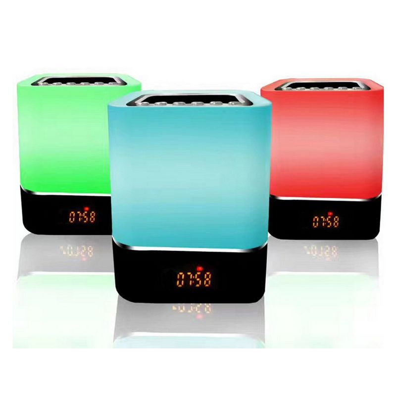 ZTECH Color Changing Wireless Alarm Clock Speaker, 1 of 6