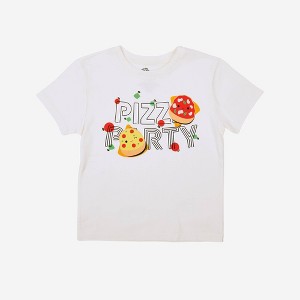 Boys' Squishmallows Pizza Party Short Sleeve Graphic T-Shirt - Beige - 1 of 2