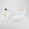 Rectangular Wire Natural Wood Handles Basket - Brightroom™ - 4 of 4