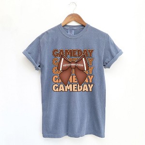 Simply Sage Market Women's Coquette Football Game Day Short Sleeve Garment Dyed Tee - 1 of 4