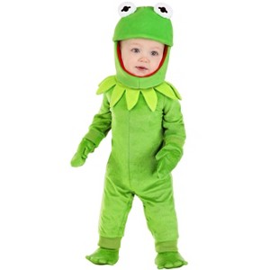 HalloweenCostumes.com 9-12 Months   Disney Kermit Baby Costume | Kid's The Muppets Costumes, Red/Green/Green - 1 of 4