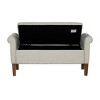 Sapphtopaz Ottoman with Storage Bench Storage Organizer Ottoman Upholstered Storage Bench Living Room Furniture for Entryway Bathroom Bedroom - 2 of 4