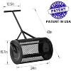 Walensee Upgrade T-Handle Compost Spreader - Lightweight Metal Mesh for Peat Moss, Manure & Lawn Care (Black, 24 Inch) - 2 of 4