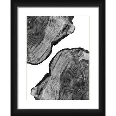 18" x 22" Matted to 2" Wood Shape Framed Black - PTM Images