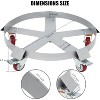 55 Gallon Drum Dolly Steel Barrel Dolly Cart 1250lbs with 5 Swivel Casters Wheel - 2 of 4