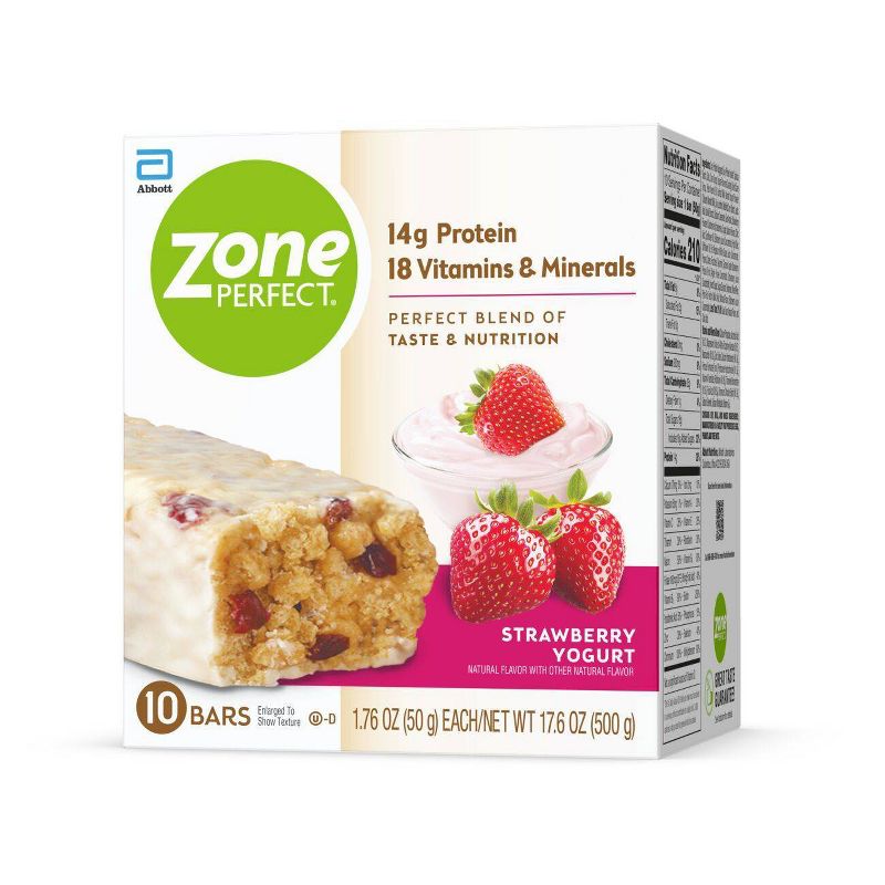 Zone Perfect Strawberry Yogurt Nutrition Bars - 10pk/15.8oz, 4 of 9