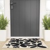 Angela Minca Abstract monochrome daisies Welcome Mat - Deny Designs - 2 of 3