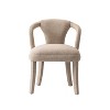 Manhattan Comfort Palmer Modern Tweed Upholstered Dining Armchair Gold Dust - 2 of 4