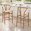 FONTOI Accent Chairs, High Footstool Frame with Cozy Cushions and Solid Backrests, Designed for Cozy Living Areas, Brown, 21.3"*20"*39.4" - 2 of 4