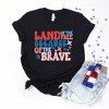 Simply Sage Market Land Of The Free Bubble Short Sleeve Tee - L - Black - 3 of 4
