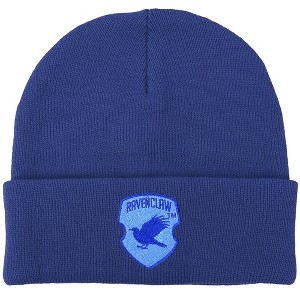 Harry Potter Ravenclaw Simple Crest Knit Beanie for Men and Women, Royal - 1 of 4