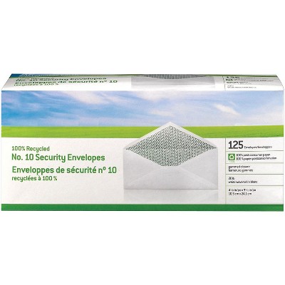 MyOfficeInnovations #10 100% Recycled Business Envelopes 125/Box