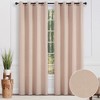 Chanasya 2pk Silky Lightweight Velvet Textured Sheer Window Curtain Panels - Set of 2 - 2 of 4