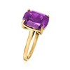 Ross-Simons 5.50 Carat Amethyst Ring in 18kt Gold Over Sterling - 3 of 4