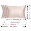 PiccoCasa Soft Sold Luxury Zipper Closure Silky Satin Pillowcases 2 Pcs - 4 of 4