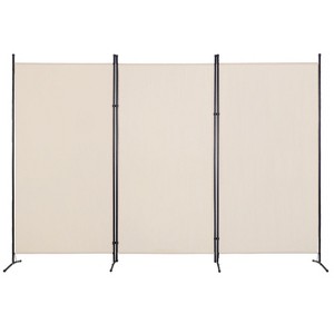 FDW Versatile 3-Panel Room Divider Folding Privacy Screen with Metal Frame Space Separator Background Wall Freestanding Room Dividers - 1 of 4