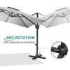 10ft Large Cantilever Patio Umbrella - 360° Rotating, Aluminum Outdoor Shade for Garden, Deck, Pool - 4 of 4
