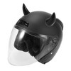 Unique Bargains Car Motorcycle Bull Horn Style Helmet Decoration Accessories Suction Cup 2 Pcs - 3 of 4