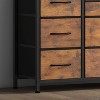 55'' Long TV Stand with Power Outlet Entertainment Center, Storage Fabric Drawer Unit for Bedroom, Wide Dresser with 10 Large Drawers - 4 of 4