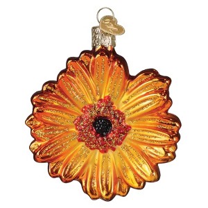 Old World Christmas Blown Glass Ornament for Christmas Tree, Sunset Gerbera Daisy - 1 of 4