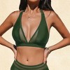 Women's Chic Plunge Halter Bikini Top with Tie Details - Cupshe - 4 of 4