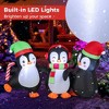 Resenkos Christmas Inflatable Penguins Family with Built-In LED Lights - Multi-Color White - 4 of 4