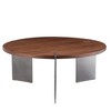 Wood and Metal Round Modern Coffee Table with Sturdy Frame and Eco-Friendly Materials - 4 of 4