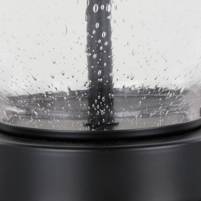 Jenna 26" Black and Clear Glass Table Lamps Set