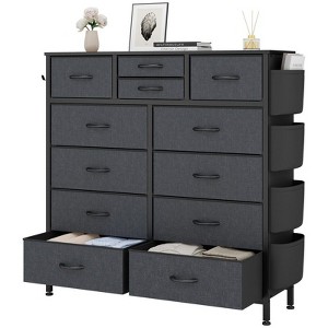 Gikpal 12 Drawer Dresser for Bedroom, Cupboards & Cabinets, Tall Dressers & Chests of Drawers for Bedroom, Side Pockets and Hooks, Living Room - 1 of 4