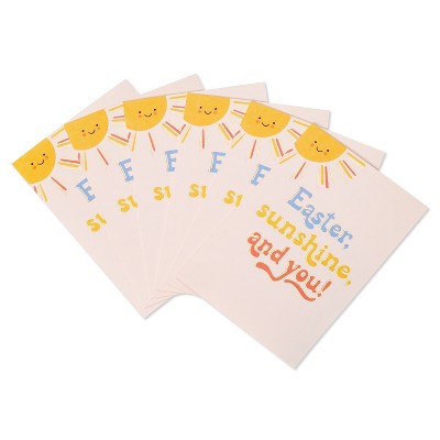 Carlton Cards 6ct Easter Cello Card Pack Playful Lettering