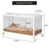 Acrylic Hamster Cage for 2 Rats, Indoor Guinea Pig Cages, Small Animal Habitats, 360° Viewing & Stacked Design Mouse Cage for Chinchillas, Black - 2 of 4