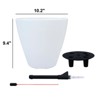 VisioGear 2-Pack Planter Pot for Indoor and Outdoor, White - Round Cone Planter Pot with Support Base, White, 10.2"*10.2"*9.4" - 3 of 4