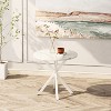 NicBex Modern Round Dining Table with Two Piece Removable Top and Cross Leg,Off-White/Black/White - 2 of 4