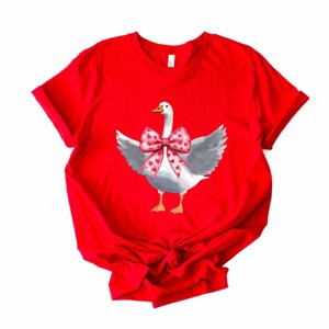 Valentine Goose Coquette - Women's Short Sleeve Graphic T-Shirt - 1 of 4