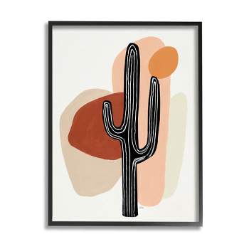 Stupell Industries Western Terracotta Abstract Desert Cactus Plant