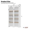Kumasinova 2-Piece 72"H Vintage Bookcase Set with Adjustable Shelves, Free Standing 5 Tier Wood Grain Bookshelves,Farmhouse Two-Tone Storage Cabinet - 4 of 4