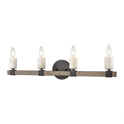 Elk Home Stone Manor 4 - Light Vanity in  Matte Black