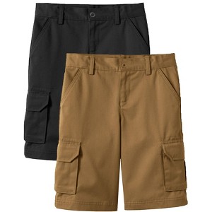 Galaxy Approved  Boy's Stretch Cotton Cargo Shorts-2 Pack - 1 of 4