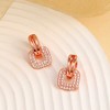 SOHI Women's Rose Gold The Charm Huggie Hoop Earrings - 2 of 4