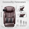 Full-Body Massage Chair With Foot Massage And Air Massage System, Massage Chair 0 Gravity With LCD Screen, Retractable Footrest Chair-Cuddlewood - 4 of 4