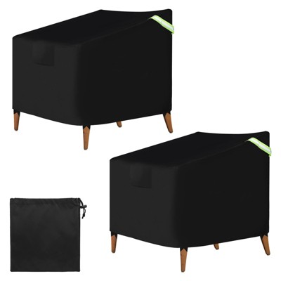 Unique Bargains 600D Oxford Waterproof Lawn Patio Chair Cover 2 Pcs