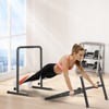 VEVOR Dip Bars, 440 lbs Capacity, Heave Duty Dip Stand Station with Adjustable Height, Fitness Workout Dip Bar Station Stabilizer Parallette - 2 of 4