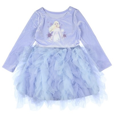 Seven Times Six Disney Frozen Toddler Girls'  Elsa Velvet Tiered Tulle Tutu Dress