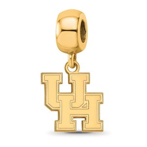 Black Bow Jewelry 14k Yellow Gold Plated Sterling Silver Houston Cougars NCAA Bead Charm - 1 of 4