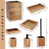 Evideco French Home Goods Acacia Bathroom Accessory Set 7-Pieces - 3 of 4