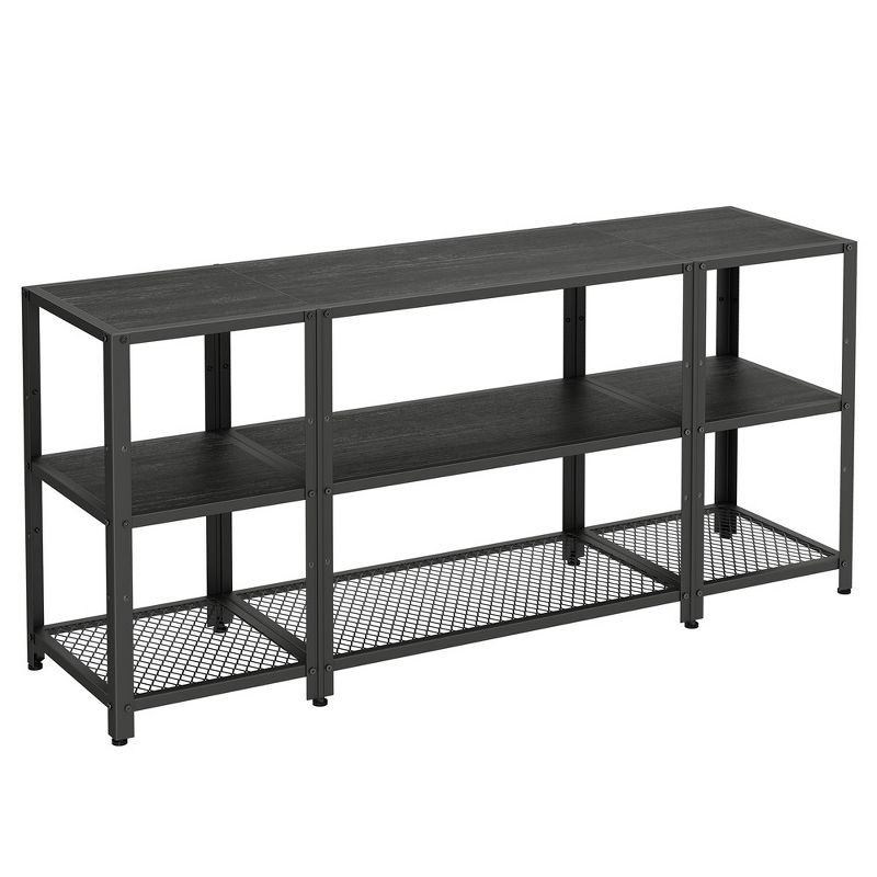 VASAGLE TV Stand Industrial Entertainment Center, Modern TV Console with Open Storage Shelves, 2 of 8