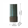 Gulches 19.5*19.5*43.5" Large Concrete Cylinder Green & Brown Ribbed Water Fountain, Outdoor Bird Feeder,Bath Fountain, Modern Industrial Style - 4 of 4