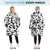 Womens' Hoodie Zip Up Sweatshirt with Full Fleece Lined, Oversized Zip-Up Adult Blanket Hoodie Wearable for Womens Men - Catalonia - 2 of 4