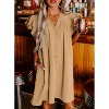 Women's Ruffled V - Neck Flutter Sleeve Mini Dress - 3 of 4